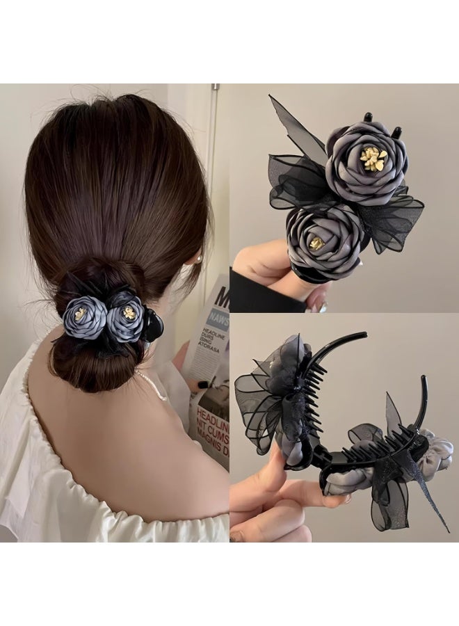 ChicAbode Hair Bun Maker Clips 3 PCS, Double Layer Hair Clips for Women,Claw Clip for Thick Hair and Thin Hair Strong Hold Jaw Clips,Ganchos Para El Cabello,Pinzas Para El Cabello - Image 3